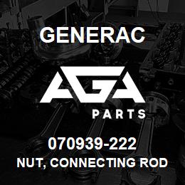 070939-222 Generac NUT, CONNECTING ROD BOLT | AGA Parts