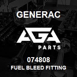 074808 Generac FUEL BLEED FITTING | AGA Parts