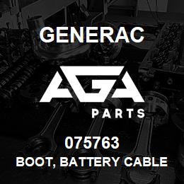 075763 Generac BOOT, BATTERY CABLE | AGA Parts