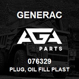 076329 Generac PLUG, OIL FILL PLASTIC | AGA Parts