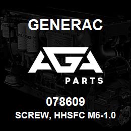 078609 Generac SCREW, HHSFC M6-1.0 X 31 | AGA Parts