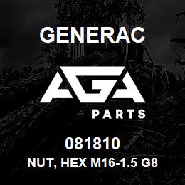 081810 Generac NUT, HEX M16-1.5 G8 | AGA Parts