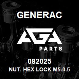 082025 Generac NUT, HEX LOCK M5-0.5 NYLON INSERT | AGA Parts