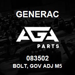083502 Generac BOLT, GOV ADJ M5 | AGA Parts