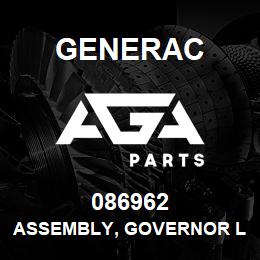 086962 Generac ASSEMBLY, GOVERNOR LEVER | AGA Parts