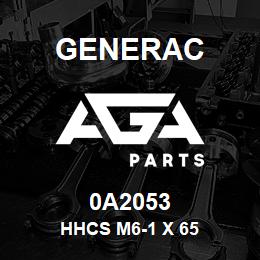 0A2053 Generac HHCS M6-1 X 65 | AGA Parts