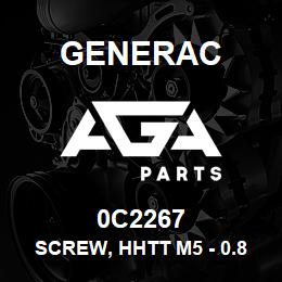 0C2267 Generac SCREW, HHTT M5 - 0.8 X 12 BP | AGA Parts