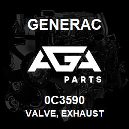 0C3590 Generac VALVE, EXHAUST | AGA Parts