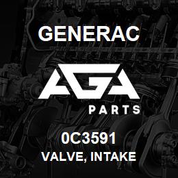 0C3591 Generac VALVE, INTAKE | AGA Parts