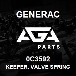 0C3592 Generac KEEPER, VALVE SPRING | AGA Parts