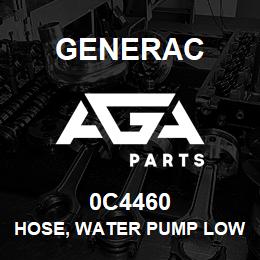 0C4460 Generac HOSE, WATER PUMP LOWER | AGA Parts