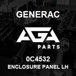 0C4532 Generac ENCLOSURE PANEL LH | AGA Parts