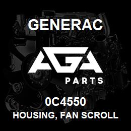 0C4550 Generac HOUSING, FAN SCROLL WELDMENT | AGA Parts