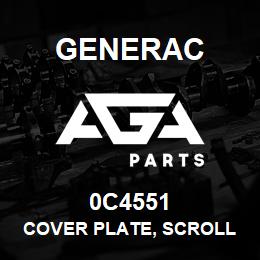 0C4551 Generac COVER PLATE, SCROLL WELDMENT | AGA Parts