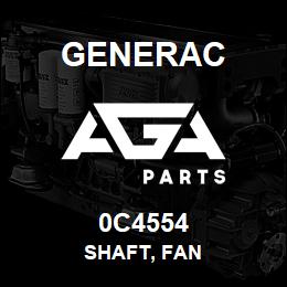 0C4554 Generac SHAFT, FAN | AGA Parts