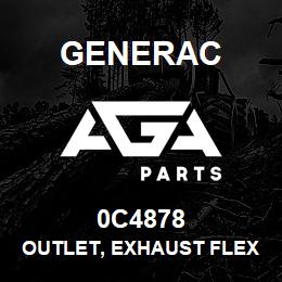 0C4878 Generac OUTLET, EXHAUST FLEX | AGA Parts