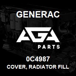 0C4987 Generac COVER, RADIATOR FILL | AGA Parts