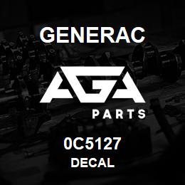 0C5127 Generac DECAL | AGA Parts