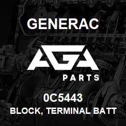0C5443 Generac BLOCK, TERMINAL BATTERY POST | AGA Parts