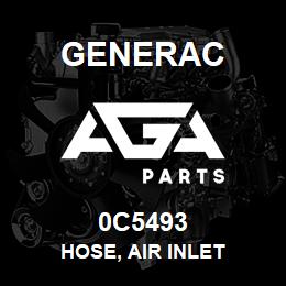 0C5493 Generac HOSE, AIR INLET | AGA Parts