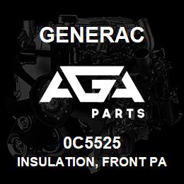0C5525 Generac INSULATION, FRONT PANEL | AGA Parts
