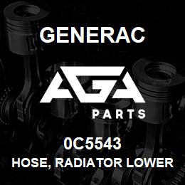 0C5543 Generac HOSE, RADIATOR LOWER | AGA Parts