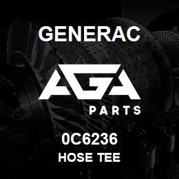 0C6236 Generac HOSE TEE | AGA Parts