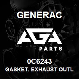 0C6243 Generac GASKET, EXHAUST OUTLET | AGA Parts