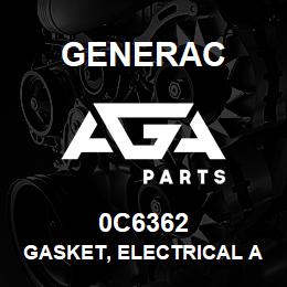 0C6362 Generac GASKET, ELECTRICAL ACCESS | AGA Parts
