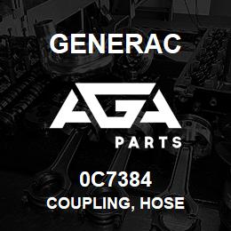 0C7384 Generac COUPLING, HOSE | AGA Parts