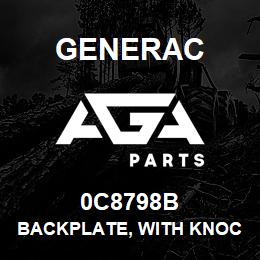 0C8798B Generac BACKPLATE, WITH KNOCKOUT GH220 | AGA Parts