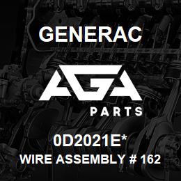 0D2021E* Generac WIRE ASSEMBLY # 162 | AGA Parts