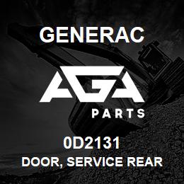 0D2131 Generac DOOR, SERVICE REAR | AGA Parts
