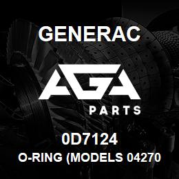 0D7124 Generac O-RING (MODELS 04270 & 04614 ONLY) | AGA Parts