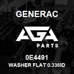 0E4491 Generac WASHER FLAT 0.336ID X 0.876OD | AGA Parts