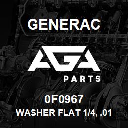0F0967 Generac WASHER FLAT 1/4, .015 THK | AGA Parts