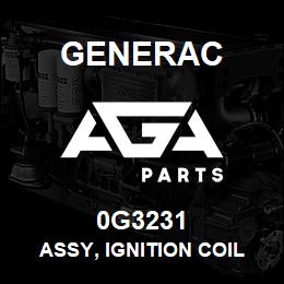 0G3231 Generac ASSY, IGNITION COIL ADVANCED NO DIODE | AGA Parts