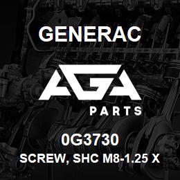 0G3730 Generac SCREW, SHC M8-1.25 X 20 SEMS | AGA Parts