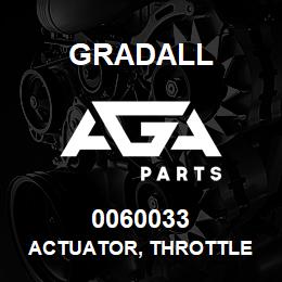 0060033 Gradall ACTUATOR, THROTTLE | AGA Parts