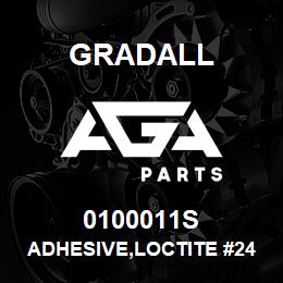 0100011S Gradall ADHESIVE,LOCTITE #24231-50 ML. | AGA Parts