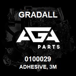 0100029 Gradall ADHESIVE, 3M | AGA Parts