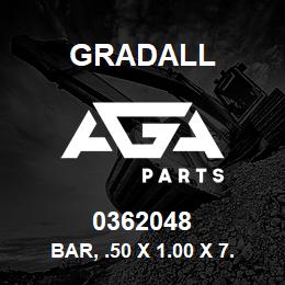 0362048 Gradall BAR, .50 X 1.00 X 7.75 1020 | AGA Parts
