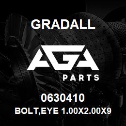 0630410 Gradall BOLT,EYE 1.00X2.00X9.75 4140 | AGA Parts