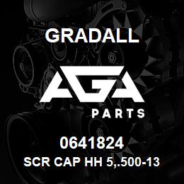 0641824 Gradall SCR CAP HH 5,.500-13X3.000 | AGA Parts