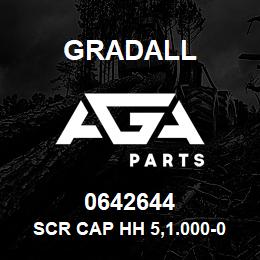 0642644 Gradall SCR CAP HH 5,1.000-08X5.500 | AGA Parts