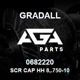 0682220 Gradall SCR CAP HH 8,.750-10X2.500 | AGA Parts