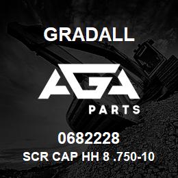 0682228 Gradall SCR CAP HH 8 .750-10 X 3.500 | AGA Parts