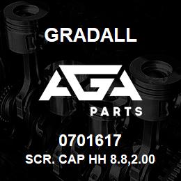 0701617 Gradall SCR. CAP HH 8.8,2.00X45MM | AGA Parts