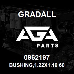 0962197 Gradall BUSHING,1.22X1.19 6061-T6 | AGA Parts