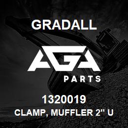 1320019 Gradall CLAMP, MUFFLER 2" U | AGA Parts